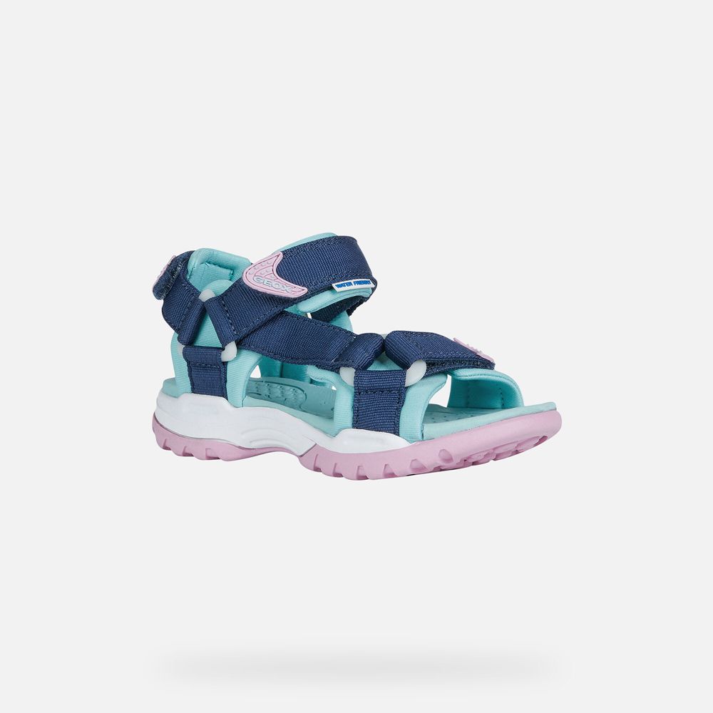 Geox Sandals Blue Borealis - Geox Girls Shoes - TSFUYA541